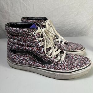 Vans High Sk8-Hi Top Ditsy Floral Men 10/W 11.5 old skool sneakers Navy Red Whte